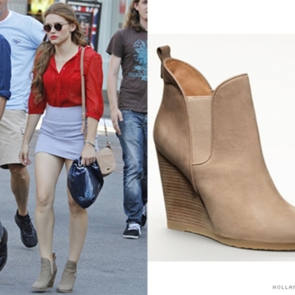 Coach Farah Taupe Soft Leather Booties Women's Size 8 - Picture 6 of 7